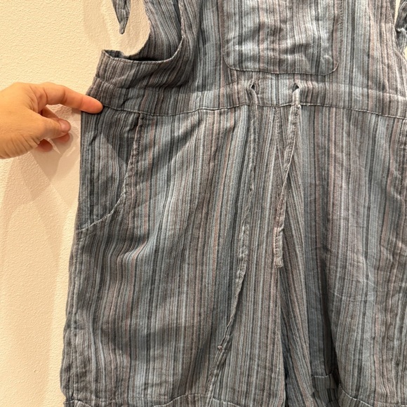 Lakhays Striped overall shorts size Small/Medium 100% cotton - Picture 4 of 9